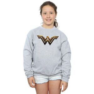 DC Comics Girl's Justice League Movie Wonder Woman Emblem Sweatshirt in Grey Size: 9 Years Grey 9 Years DC Comics Girl's Justice League Movie Wonder Woman Emblem Sweatshirt in Grey Size: 9 Years Grey 9 Years