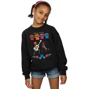 Disney Girl's Coco Miguel Logo Sweatshirt in Black Size: 7-8 Years Black 7-8 Years Disney Girl's Coco Miguel Logo Sweatshirt in Black Size: 7-8 Years Black 7-8 Years