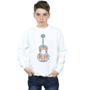 Disney Boy's Coco Guitar Pattern Sweatshirt in White Size: 12-13 Years White 12-13 Years Disney Boy's Coco Guitar Pattern Sweatshirt in White Size: 12-13 Years White 12-13 Years