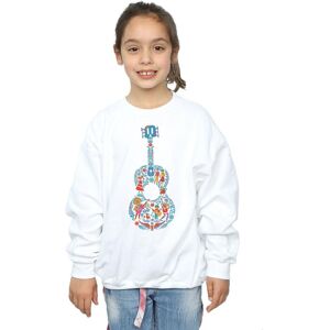 Disney Girl's Coco Guitar Pattern Sweatshirt in White Size: 12-13 Years White 12-13 Years Disney Girl's Coco Guitar Pattern Sweatshirt in White Size: 12-13 Years White 12-13 Years