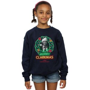 National Lampoon's Christmas Vacation Girl's Greyscale Clarkmas Sweatshirt in Navy Size: 7-8 Years Navy 7-8 Years National Lampoon's Christmas Vacation Girl's Greyscale Clarkmas Sweatshirt in Navy Size: 7-8 Years Navy 7-8 Years