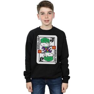 DC Comics Boy's Chibi Joker Playing Card Sweatshirt in Black Size: 7-8 Years Black 7-8 Years DC Comics Boy's Chibi Joker Playing Card Sweatshirt in Black Size: 7-8 Years Black 7-8 Years