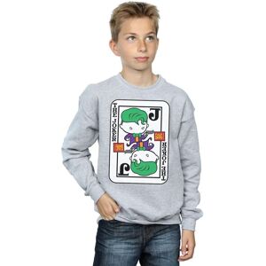 DC Comics Boy's Chibi Joker Playing Card Sweatshirt in Grey Size: 5-6 Years Grey 5-6 Years DC Comics Boy's Chibi Joker Playing Card Sweatshirt in Grey Size: 5-6 Years Grey 5-6 Years