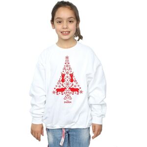 Disney Girl's Frozen Christmas Tree Sweatshirt in White Size: 7-8 Years White 7-8 Years Disney Girl's Frozen Christmas Tree Sweatshirt in White Size: 7-8 Years White 7-8 Years