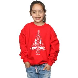 Disney Girl's Frozen Christmas Tree Sweatshirt in Red Size: 7-8 Years Red 7-8 Years Disney Girl's Frozen Christmas Tree Sweatshirt in Red Size: 7-8 Years Red 7-8 Years