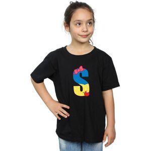 Disney Girl's Alphabet S Is For Snow White Cotton T-Shirt in Black Size: 7-8 Years Black 7-8 Years Disney Girl's Alphabet S Is For Snow White Cotton T-Shirt in Black Size: 7-8 Years Black 7-8 Years