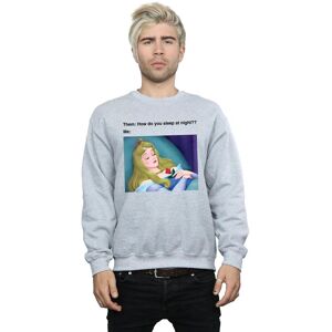 Disney Men's Sleeping Beauty Meme Sweatshirt in Grey Size: Large Grey L Disney Men's Sleeping Beauty Meme Sweatshirt in Grey Size: Large Grey L