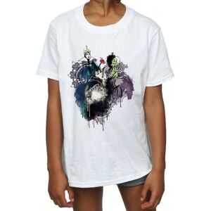 Disney Girl's Villains Sketch Cotton T-Shirt in White Size: 9 Years White 9 Years Disney Girl's Villains Sketch Cotton T-Shirt in White Size: 9 Years White 9 Years