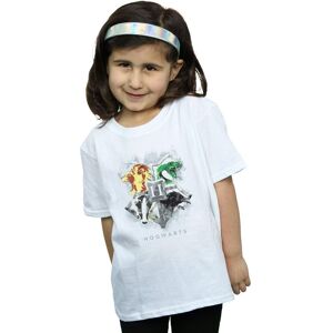 Harry Potter Girl's Hogwarts Painted Crest Cotton T-Shirt in White Size: 9 Years White 9 Years Harry Potter Girl's Hogwarts Painted Crest Cotton T-Shirt in White Size: 9 Years White 9 Years