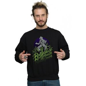 Beetlejuice Men's Faded Pose Sweatshirt in Black Size: 3XL Black 3XL Beetlejuice Men's Faded Pose Sweatshirt in Black Size: 3XL Black 3XL