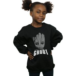 Marvel Girl's Guardians Of The Galaxy Groot Face Sweatshirt in Black Size: 9 Years Black 9 Years Marvel Girl's Guardians Of The Galaxy Groot Face Sweatshirt in Black Size: 9 Years Black 9 Years