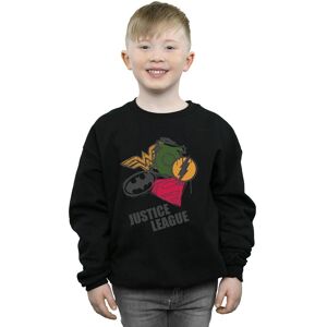 DC Comics Boy's Justice League Spray Logos Sweatshirt in Black Size: 9 Years Black 9 Years DC Comics Boy's Justice League Spray Logos Sweatshirt in Black Size: 9 Years Black 9 Years