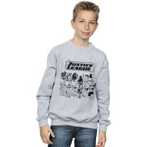 DC Comics Boy's Justice League Stripes Sweatshirt in Grey Size: 5-6 Years Grey 5-6 Years DC Comics Boy's Justice League Stripes Sweatshirt in Grey Size: 5-6 Years Grey 5-6 Years