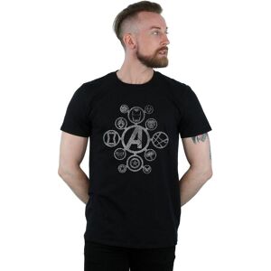 Marvel Infinity War Distressed Metal Icons T-Shirt - T-Shirt Marvel Infinity War Distressed Metal Icons T-Shirt - T-Shirt