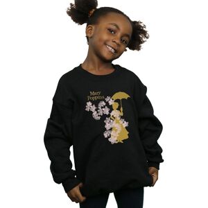 Disney Girl's Mary Poppins Floral Silhouette Sweatshirt in Black Size: 7-8 Years Black 7-8 Years Disney Girl's Mary Poppins Floral Silhouette Sweatshirt in Black Size: 7-8 Years Black 7-8 Years