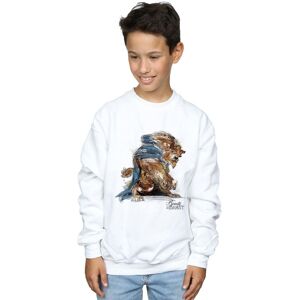 Disney Boy's Beauty & The Beast Beast Sketch Sweatshirt in White Size: 7-8 Years White 7-8 Years Disney Boy's Beauty & The Beast Beast Sketch Sweatshirt in White Size: 7-8 Years White 7-8 Years
