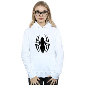 Marvel Women's Spider-Man Ultimate Spider Logo Hoodie in White Size: Large White L Marvel Women's Spider-Man Ultimate Spider Logo Hoodie in White Size: Large White L