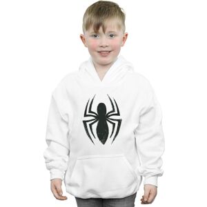 Marvel Boy's Spider-Man Ultimate Spider Logo Hoodie in White Size: 7-8 Years White 7-8 Years Marvel Boy's Spider-Man Ultimate Spider Logo Hoodie in White Size: 7-8 Years White 7-8 Years