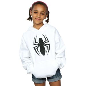 Marvel Girl's Spider-Man Ultimate Spider Logo Hoodie in White Size: 7-8 Years White 7-8 Years Marvel Girl's Spider-Man Ultimate Spider Logo Hoodie in White Size: 7-8 Years White 7-8 Years