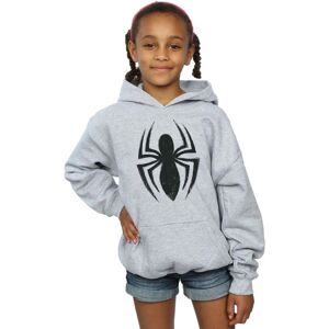 Marvel Girl's Spider-Man Ultimate Spider Logo Hoodie in Grey Size: 7-8 Years Grey 7-8 Years Marvel Girl's Spider-Man Ultimate Spider Logo Hoodie in Grey Size: 7-8 Years Grey 7-8 Years