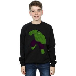 Marvel Boy's Hulk Pose Sweatshirt in Black Size: 7-8 Years Black 7-8 Years Marvel Boy's Hulk Pose Sweatshirt in Black Size: 7-8 Years Black 7-8 Years