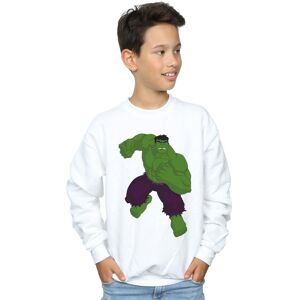 Marvel Boy's Hulk Pose Sweatshirt in White Size: 12-13 Years White 12-13 Years Marvel Boy's Hulk Pose Sweatshirt in White Size: 12-13 Years White 12-13 Years