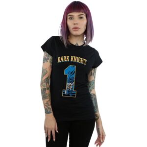 DC Comics Women's Batman Football Dark Knight Cotton T-Shirt in Black Size: Large Black L DC Comics Women's Batman Football Dark Knight Cotton T-Shirt in Black Size: Large Black L