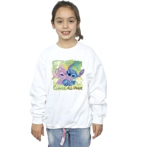 Disney Girl's Lilo & Stitch St Patrick´s Day Clover Sweatshirt in White Size: 9 Years White 9 Years Disney Girl's Lilo & Stitch St Patrick´s Day Clover Sweatshirt in White Size: 9 Years White 9 Years