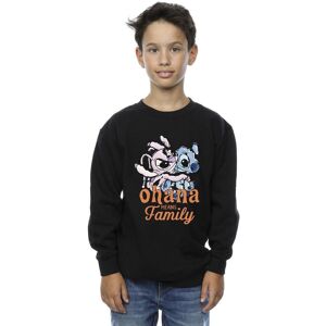 Disney Boy's Lilo & Stitch Ohana Angel Hug Sweatshirt in Black Size: 9 Years Black 9 Years Disney Boy's Lilo & Stitch Ohana Angel Hug Sweatshirt in Black Size: 9 Years Black 9 Years