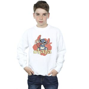 Disney Boy's Lilo & Stitch Ohana Pineapple Sweatshirt in White Size: 7-8 Years White 7-8 Years Disney Boy's Lilo & Stitch Ohana Pineapple Sweatshirt in White Size: 7-8 Years White 7-8 Years