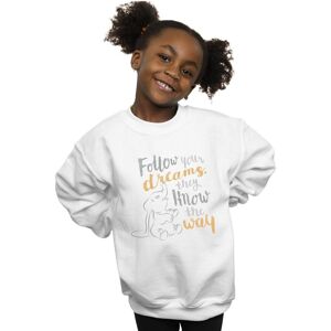 Disney Girl's Dumbo Follow Your Dream Sweatshirt in White Size: 9 Years White 9 Years Disney Girl's Dumbo Follow Your Dream Sweatshirt in White Size: 9 Years White 9 Years