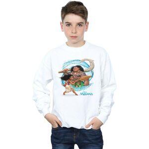 Disney Boy's Moana & Maui Wave Sweatshirt in White Size: 12-13 Years White 12-13 Years Disney Boy's Moana & Maui Wave Sweatshirt in White Size: 12-13 Years White 12-13 Years