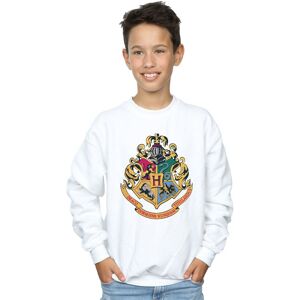 Harry Potter Boy's Hogwarts Crest Gold Ink Sweatshirt in White Size: 9 Years White 9 Years Harry Potter Boy's Hogwarts Crest Gold Ink Sweatshirt in White Size: 9 Years White 9 Years