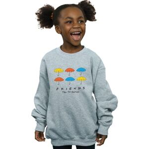 Friends Girl's Coloured Umbrellas Sweatshirt in Grey Size: 7-8 Years Grey 7-8 Years Friends Girl's Coloured Umbrellas Sweatshirt in Grey Size: 7-8 Years Grey 7-8 Years
