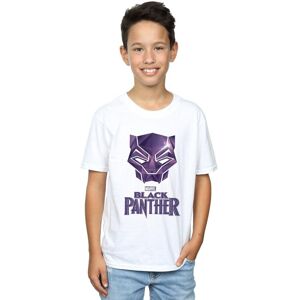 Marvel Boy's Black Panther Mask Logo T-Shirt in White Size: 7-8 Years White 7-8 Years Marvel Boy's Black Panther Mask Logo T-Shirt in White Size: 7-8 Years White 7-8 Years