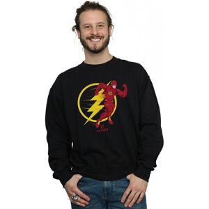 DC Comics Men's The Flash Running Emblem Sweatshirt in Black Size: 3XL Black 3XL DC Comics Men's The Flash Running Emblem Sweatshirt in Black Size: 3XL Black 3XL