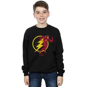 DC Comics Boy's The Flash Running Emblem Sweatshirt in Black Size: 5-6 Years Black 5-6 Years DC Comics Boy's The Flash Running Emblem Sweatshirt in Black Size: 5-6 Years Black 5-6 Years
