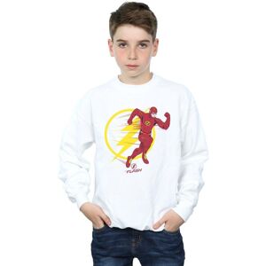 DC Comics Boy's The Flash Running Emblem Sweatshirt in White Size: 7-8 Years White 7-8 Years DC Comics Boy's The Flash Running Emblem Sweatshirt in White Size: 7-8 Years White 7-8 Years