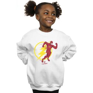 DC Comics Girl's The Flash Running Emblem Sweatshirt in White Size: 7-8 Years White 7-8 Years DC Comics Girl's The Flash Running Emblem Sweatshirt in White Size: 7-8 Years White 7-8 Years