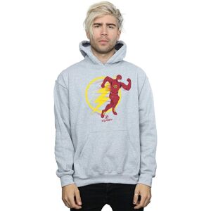 DC Comics Men's The Flash Running Emblem Hoodie in Grey Size: Large Grey L DC Comics Men's The Flash Running Emblem Hoodie in Grey Size: Large Grey L