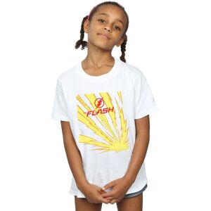 DC Comics Girl's The Flash Lightning Bolts Cotton T-Shirt in White Size: 7-8 Years White 7-8 Years DC Comics Girl's The Flash Lightning Bolts Cotton T-Shirt in White Size: 7-8 Years White 7-8 Years