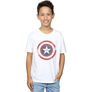 Marvel Boy's Captain America Civil War Distressed Shield T-Shirt in White Size: 9 Years White 9 Years Marvel Boy's Captain America Civil War Distressed Shield T-Shirt in White Size: 9 Years White 9 Years