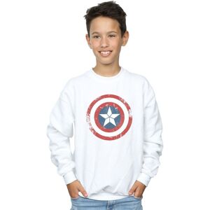 Marvel Boy's Captain America Civil War Distressed Shield Sweatshirt in White Size: 9 Years White 9 Years Marvel Boy's Captain America Civil War Distressed Shield Sweatshirt in White Size: 9 Years White 9 Years