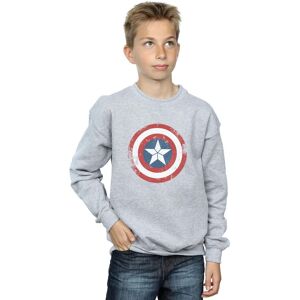 Marvel Boy's Captain America Civil War Distressed Shield Sweatshirt in Grey Size: 7-8 Years Grey 7-8 Years Marvel Boy's Captain America Civil War Distressed Shield Sweatshirt in Grey Size: 7-8 Years Grey 7-8 Years