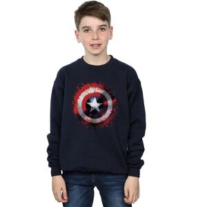Marvel Boy's Avengers Captain America Art Shield Sweatshirt in Navy Size: 7-8 Years Navy 7-8 Years Marvel Boy's Avengers Captain America Art Shield Sweatshirt in Navy Size: 7-8 Years Navy 7-8 Years