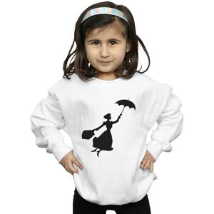 Disney Girl's Mary Poppins Flying Silhouette Sweatshirt in White Size: 7-8 Years White 7-8 Years Disney Girl's Mary Poppins Flying Silhouette Sweatshirt in White Size: 7-8 Years White 7-8 Years