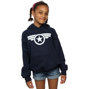Marvel Girl's Captain America Super Soldier Hoodie in Navy Size: 9 Years Navy 9 Years Marvel Girl's Captain America Super Soldier Hoodie in Navy Size: 9 Years Navy 9 Years