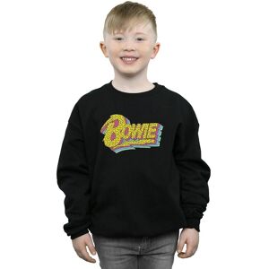 David Bowie Boy's Moonlight 90s Logo Sweatshirt in Black Size: 7-8 Years Black 7-8 Years David Bowie Boy's Moonlight 90s Logo Sweatshirt in Black Size: 7-8 Years Black 7-8 Years