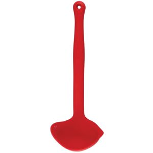 Colourworks Silicone Kitchen Ladle with Spout in Red Red Colourworks Silicone Kitchen Ladle with Spout in Red Red