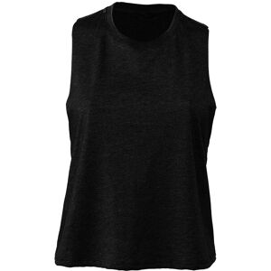 Bella + Canvas Women's Racerback Cropped Sleeveless Tank Top in Black Size: XL Black XL Bella + Canvas Women's Racerback Cropped Sleeveless Tank Top in Black Size: XL Black XL
